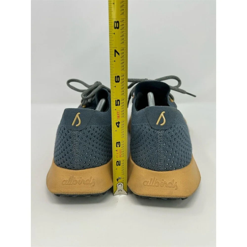 Allbirds Tree Dasher 2 Unisex Lace-Up Running Shoes Blue Teal Tan Sole Size 13